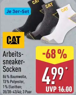 Aldi Nord CAT Arbeits sneaker Socken Angebot