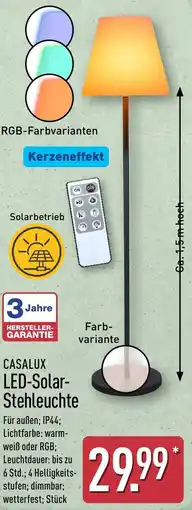 Aldi Nord CASALUX LED-Solar Stehleuchte Angebot