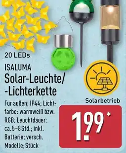 Aldi Nord ISALUMA Solar-Leuchte/ -Lichterkette Angebot