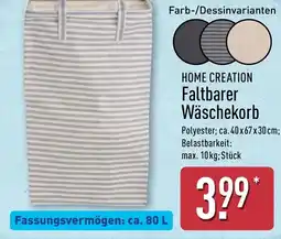 Aldi Nord HOME CREATION Faltbarer Wäschekorb Angebot