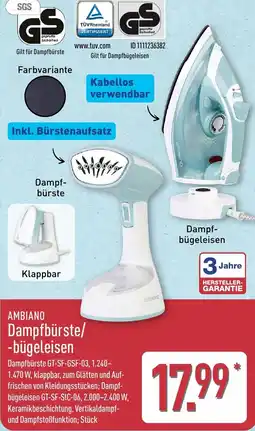 Aldi Nord AMBIANO Dampfbürste/ -bügeleisen Angebot