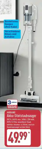 Aldi Nord AMBIANO Akku-Stielstaubsauger Angebot