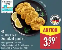 Aldi Nord ALPENSCHMAUS Schnitzel paniert Angebot