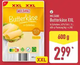 Aldi Nord MILSANI Butterkäse XXL Angebot