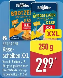 Aldi Nord BERGADER Käsescheiben XXL Angebot