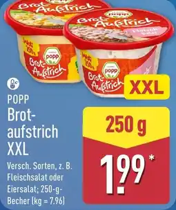 Aldi Nord POPP Brot aufstrich XXL Angebot
