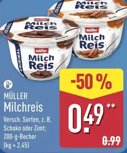 Aldi Nord MÜLLER Milchreis Angebot