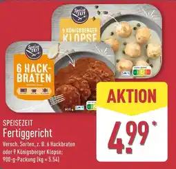 Aldi Nord SPEISEZEIT Fertiggericht Angebot
