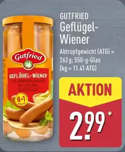 Aldi Nord GUTFRIED Geflügel- Wiener Angebot