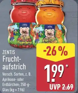 Aldi Nord ZENTIS Frucht aufstrich Angebot