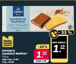 NETTO Finton's sandwich waffeln Angebot