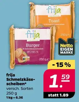 NETTO Frija schmelzkäsescheiben Angebot