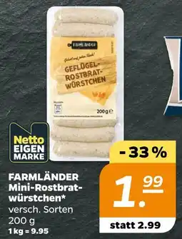 NETTO Netto eigenmarke farmländer mini-rostbratwürstchen Angebot