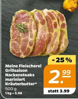 NETTO Meine fleischerei grillsaison nackensteaks mariniert kräuterbutter Angebot