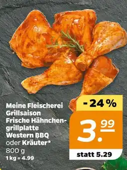 NETTO Meine fleischerei grillsaison grillsaison frische hähnchengrillplatte western bbq oder kräuter Angebot