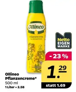 NETTO Ollineo pflanzencreme Angebot