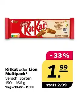 NETTO Kitkat oder lion multipack riegel Angebot