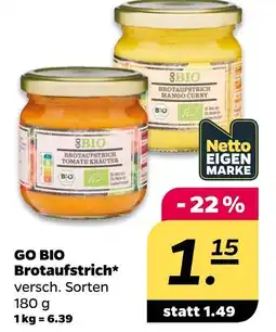 NETTO Go bio brotaufstrich Angebot