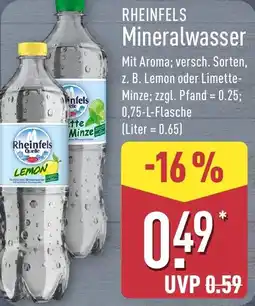 Aldi Nord RHEINFELS Mineralwasser Angebot