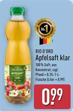 Aldi Nord RIO D'ORO Apfelsaft klar Angebot