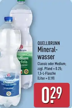 Aldi Nord QUELLBRUNN Mineralwasser Angebot