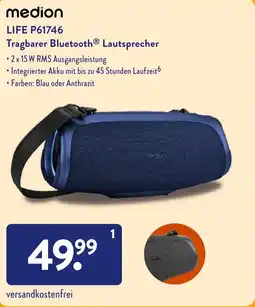 Aldi Nord medion LIFE P61746 Tragbarer Bluetooth Lautsprecher Angebot