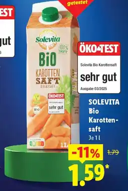 Lidl SOLEVITA Bio Karotten saft Angebot