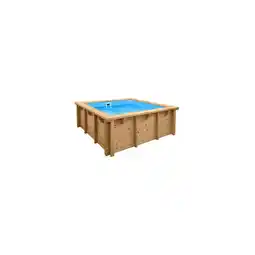 Netto Marken-Discount Holzpool „Java“ quadratisch 2,10 × 2,10 m × 0,78 m Wärmepumpe Set Angebot