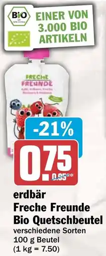 HIT erdbär Freche Freunde Bio Quetschbeutel Angebot