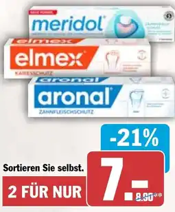HIT aronal, elmex oder meridol Zahnpasta Angebot