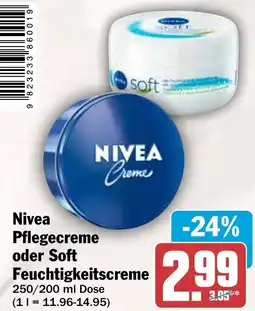 HIT Nivea Pflegecreme oder Soft Feuchtigkeitscreme Angebot