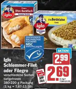 HIT Iglo Schlemmer-Filet oder Filegro Angebot