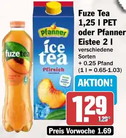 HIT Fuze Tea oder Pfanner Eistee Angebot