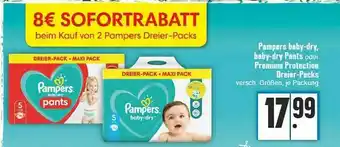 E-Center Pampers Baby-dry, Baby-dry Pants Oder Premium Protection Dreier-packs Angebot