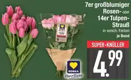 E-Center 7er großblumiger Rosen oder 14er Tulpen Strauß Angebot