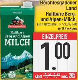 E-Center Berchtesgadener Land Haltbare Berg und Alpen-Milch Angebot