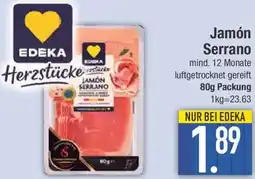 E-Center EDEKA Herzstücke Jamón Serrano Angebot