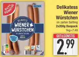 E-Center GUT & GÜNSTIG Delikatess Wiener Würstchen Angebot