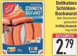 E-Center GUT & GÜNSTIG Delikatess Schinken Bockwurst Angebot