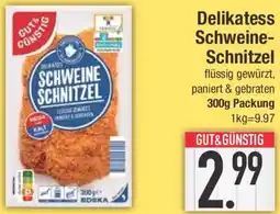 E-Center GUT & GÜNSTIG Delikatess Schweine Schnitzel Angebot