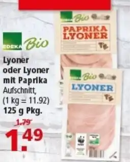 Multi Markt EDEKA Bio Lyoner oder Lyoner mit Paprika Angebot