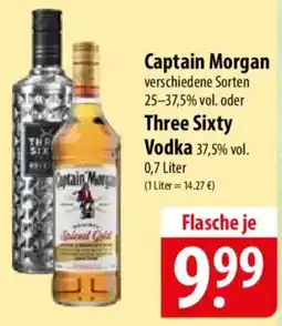 Famila Nord Ost Captain Morgan oder Three Sixty Vodka Angebot