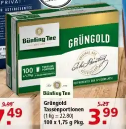 Multi Markt Bünting Tee Grüngold Tassenportionen Angebot