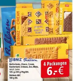 Multi Markt LEIBNIZ Bahlsen Butterkeks, Choco, Cream, Kunterbunt, Erdnuss, Zoo, Minis, Angebot