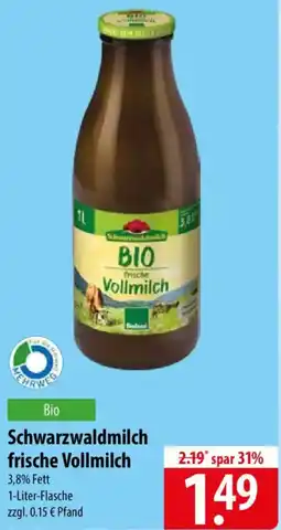 Famila Nord Ost Schwarzwaldmilch frische Vollmilch Angebot