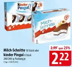 Famila Nord Ost Milch-Schnitte oder Kinder Pingui Angebot