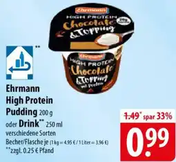 Famila Nord Ost Ehrmann High Protein Pudding oder Drink Angebot