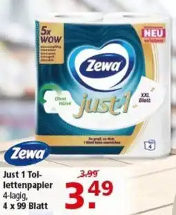 Multi Markt Zewa Just 1 Tol- lettenpapier Angebot