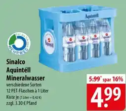Famila Nord Ost Sinalco Aquintéll Mineralwasser Angebot