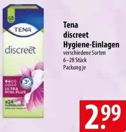 Famila Nord Ost Tena discreet Hygiene-Einlagen Angebot